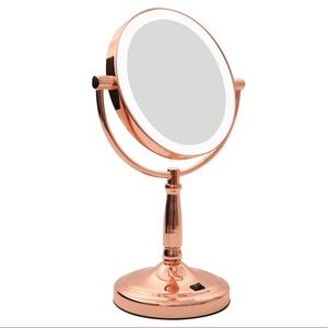Rose Gold LED Lighted Makeup / Vanity Mirror